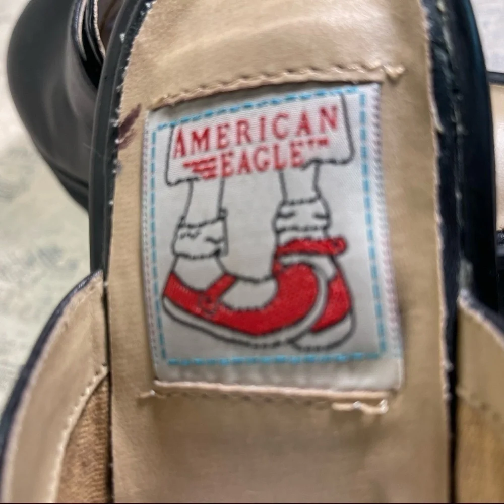 American Eagle Bandstand 90s Y2K Platform Slip On Shoes Chunky Vintage